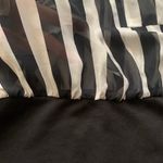 Mystic Black & White Striped Pocketed Sheer Sleeveless Pencil Skirt Mini Dress Photo 1