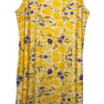 Floral‎ Yellow and Purple Sleeveless Dress Size 1X Photo 0