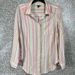Torrid  Lizzie Striped Crinkle Gauze Button Up Shirt - 1 (1X) - Women's Plus Size Photo 0