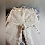BLANK NYC  Cream High-Waisted Jeans gold thread NWT large back pockets cotton Photo 10