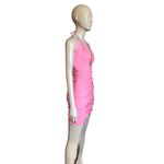 ZARA Pink Ruched Cut Out Halter Neck Dress Photo 2