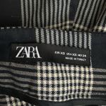 ZARA  Black & Brown Plaid Checkered Trouser Pants Size XS Photo 3