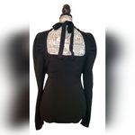 Versona Black Open-Back Knit Sweater with Bow Tie ā Size L Photo 2