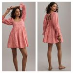 Anthropologie NWT Pilcro Floral Babydoll Mini Dress M Pink Photo 1