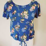 Rewind  blue floral crop top size xs Photo 0