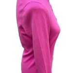 Talbots  Magenta Cotton Blend Button Down Cardigan with 3/4 Sleeve Size X-Small Photo 3