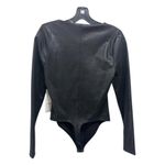 Good American NWT  Better Than Leather Long Sleeve Bodysuit Black Size 2 Photo 12