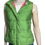 Lilly Pulitzer  Vintage Women’s Size S Green Floral Lined Zip Snap Up Down Vest Photo 0