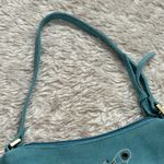 Vintage Y2k Genuine Suede Blue Studded Rivet Butterfly Purse Handbag Photo 7
