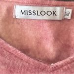 Miss Look  V-Neck Pink Love Sweater Photo 1