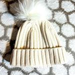 J.Crew Cozy Cream Knit Pom-Pom Beanie, warm and stylish, ribbed knit Photo 0