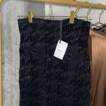 Balmain Black Sequin-Embellished Houndstooth Stretch-Knit Skirt Photo 5