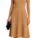 Antonio Melani  Camel Faux Suede Sleeveless Midi Dress with Lining‎ Photo 0