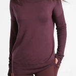 Athleta  Beyond Soft Barre Sweatshirt L Spiced Cabernet EUC Oversized fit Photo 0
