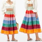 Zimmermann NWOT  Riders Multi Tiered Midi Skirt Flare Size 0/XS Photo 1