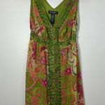 Bisou Bisou  Women’s Green Embellished Sequined Mini Dress Y2K Fairy Whimsical XS Photo 1