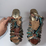 Bebe multicolored snakeskin heels Photo 2