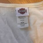 Harley Davidson Sheer Rhinestone Cross Floral Women’s Tank Top Size Large Blue Photo 3