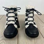 Sorel Explorer II Joan Cozy Leather Faux Shearling Boots 6.5 Black/Sea Salt $165 Photo 1