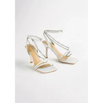 Tony Bianco Lazaar Leather Chain Sandals in Dove Nappa 6 Womens Heels Photo 14