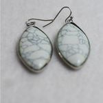 Source Unknown Southwestern Light Blue Faux Turquoise Dangle Drop Chic Silver Tone Earrings Photo 0