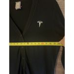 Tesla  Cardigan Black Sweater Size Large Black Unisex V neck Button down Photo 2