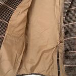 Topshop Blazer Wool Blend Striped Tweed Brown Size 8 Oversized Jacket Photo 2