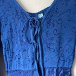 Women’s long corset Renaissance Fairycore maxi dress Cottagecore Sz OS = Blue Photo 8