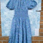 J.Crew Provence smocked-waist midi dress in marigold blooms cotton poplin xxs Photo 0