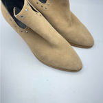 Rebecca Minkoff  Tan Suede Leather Studded D’orsay Ankle Boots Womens 6 Booties Photo 2