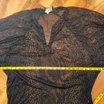 Vintage swim cover up sheer stretchy leopard print‎ subtle bathing suit cover Brown Size M Photo 8