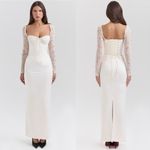 House Of CB  'Perdi' Vintage Ivory Satin Maxi Dress NWOT Size‎ XS A-C Photo 2