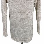 BCBGMAXAZRIA BCGBMaxAzria Beige Oversized Long Sleeve Open Knit Sweater Photo 7