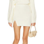 Lovers + Friends  Revolve Makya Off Shoulder Sweater Mini Dress in Cream Size S Photo 0