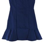 Banana Republic  Sleeveless Ponte Dress Flounce 306266 Navy Blue Women's Size 12‎ Photo 3