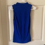 EXPRESS Sleeveless Blouse Choker Scoop Neck Shirt Tank Top Blue Size XS Like New Photo 6