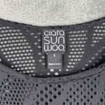 Ciara Sunwoo Shirt Black Mesh Tunic Top Black Asymmetrical Lagenlook Edgy Small Photo 4