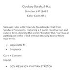 Free People Western Bohemian Cowboy Baseball Trucker Hat Marine Navy NWT HTF Photo 7