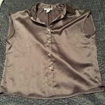 Rachel Zoe Tan/light brown silky sleeveless blouse Photo 0