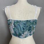 Tapestry Corset Floral Blue Green NWT Women Plus Size 4XL Renaissance Romantic Photo 7