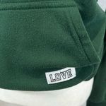 Roma Concept Green lace up front love print hooded sweatshirt size small Photo 2