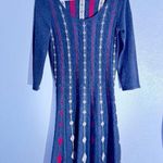 Danny & Nicole Geometric Sweater Dress – Size S Gray Photo 2