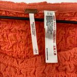 Free People 2 Piece Set Smocked Cropped Tank High Waist Mini Orange Womens Large Photo 4