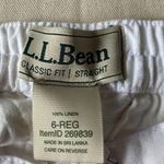L.L.Bean Women's 10" Light Tan Linen Shorts Photo 6