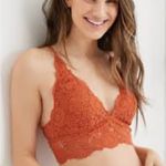 Aerie American Eagle Terracotta Lace Plunge Bralette Lightly Padded Small VNeck Photo 1