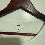 LPA  Classic ribbed White Long Sleeve Dress Photo 2