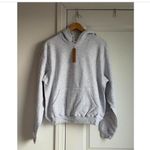 SKIMS Cotton Fleece Pullover Hoodie in Light Heather Grey, Size Large Photo 4