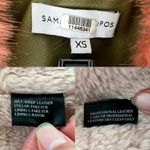 Samantha Sipos Jacket Faux Fur Biker Leather Moto Buttery Olive Rose XS GUC Green Photo 6