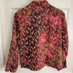 Vtg Erin London Women's Red & Brown Floral Tapestry Jacket Size Medium Petite Photo 6
