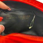 Nordstrom 1980s Vintage Italian Red Quilted Suede Tassel Tusk Shoulder Bag Photo 6